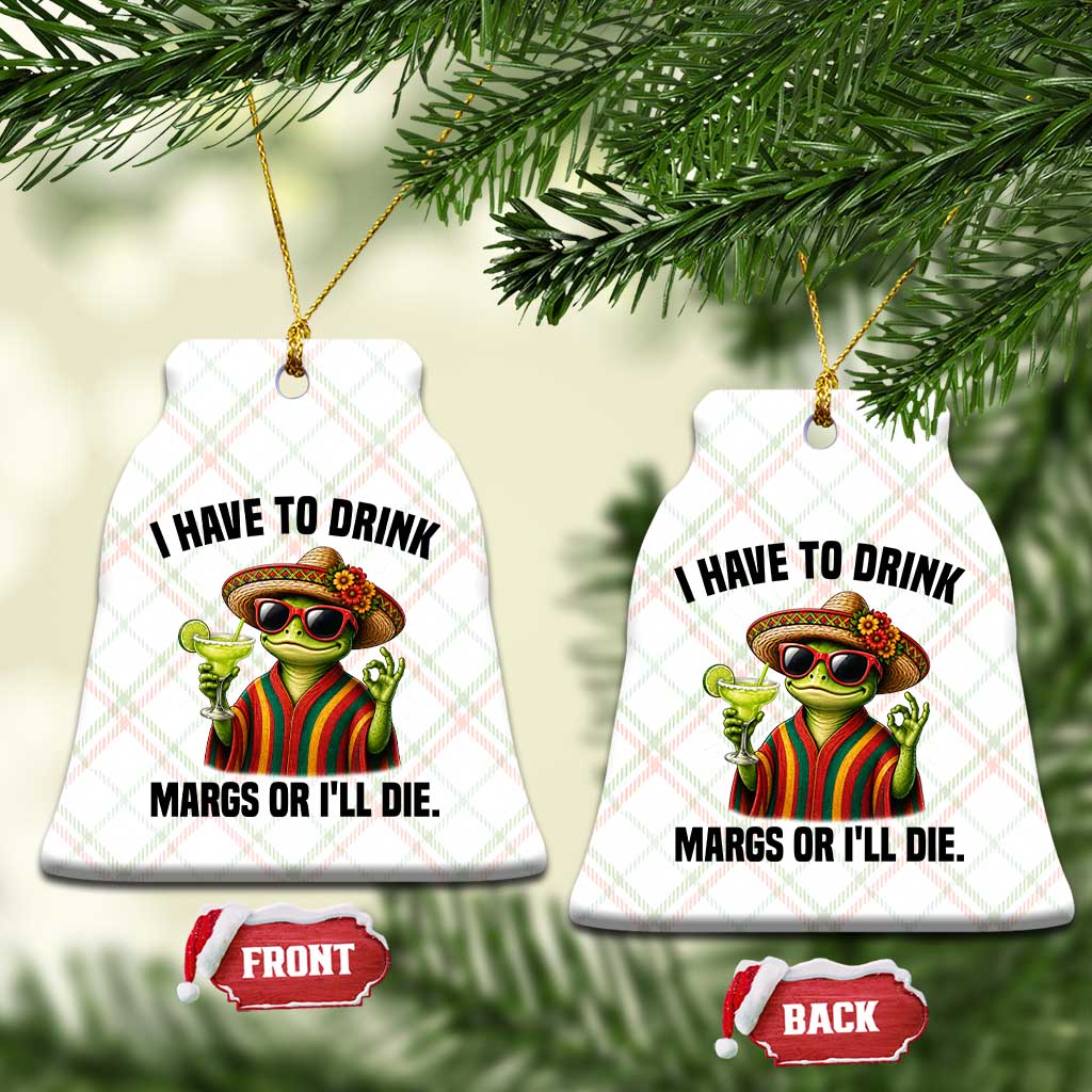 Cinco De Drinko Margarita Ceramic Ornament Funny Drinking Lizard Cinco De Mayo Fiesta