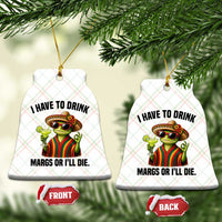 Cinco De Drinko Margarita Ceramic Ornament Funny Drinking Lizard Cinco De Mayo Fiesta