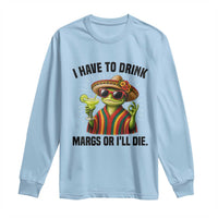 Cinco De Drinko Margarita Long Sleeve Shirt Funny Drinking Lizard Cinco De Mayo Fiesta