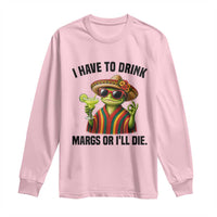 Cinco De Drinko Margarita Long Sleeve Shirt Funny Drinking Lizard Cinco De Mayo Fiesta
