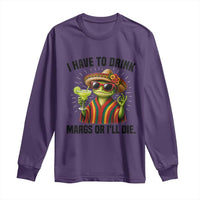Cinco De Drinko Margarita Long Sleeve Shirt Funny Drinking Lizard Cinco De Mayo Fiesta