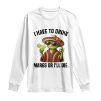 Cinco De Drinko Margarita Long Sleeve Shirt Funny Drinking Lizard Cinco De Mayo Fiesta