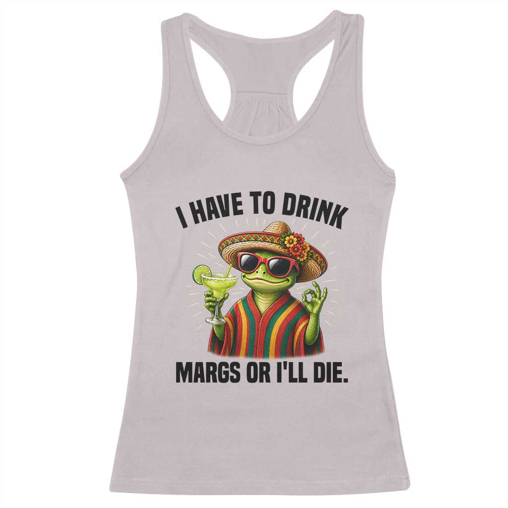Cinco De Drinko Margarita Racerback Tank Top Funny Drinking Lizard Cinco De Mayo Fiesta