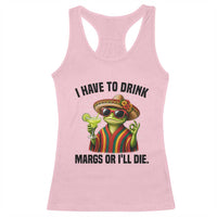 Cinco De Drinko Margarita Racerback Tank Top Funny Drinking Lizard Cinco De Mayo Fiesta