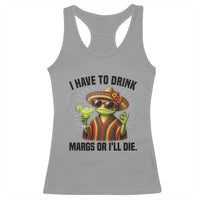 Cinco De Drinko Margarita Racerback Tank Top Funny Drinking Lizard Cinco De Mayo Fiesta
