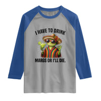 Cinco De Drinko Margarita Raglan Shirt Funny Drinking Lizard Cinco De Mayo Fiesta