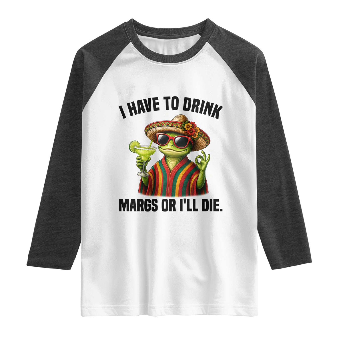 Cinco De Drinko Margarita Raglan Shirt Funny Drinking Lizard Cinco De Mayo Fiesta