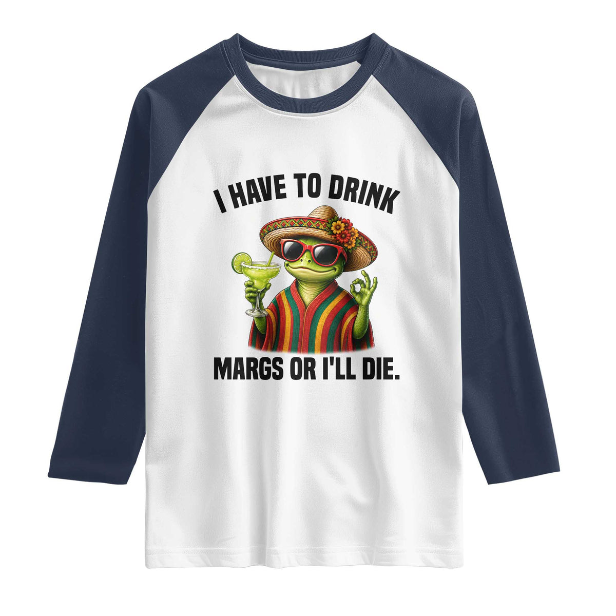 Cinco De Drinko Margarita Raglan Shirt Funny Drinking Lizard Cinco De Mayo Fiesta