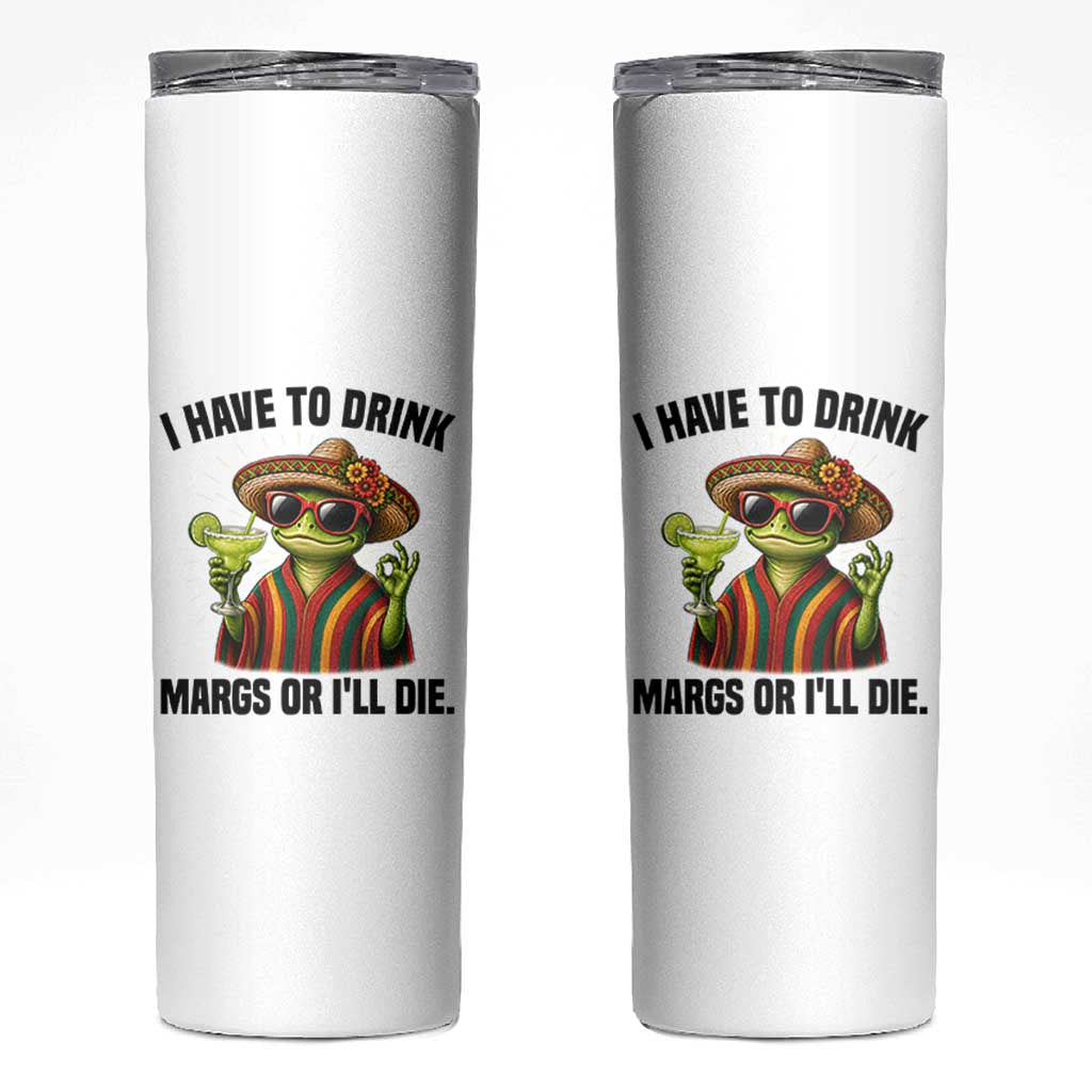 Cinco De Drinko Margarita Skinny Tumbler Funny Drinking Lizard Cinco De Mayo Fiesta