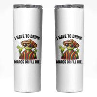 Cinco De Drinko Margarita Skinny Tumbler Funny Drinking Lizard Cinco De Mayo Fiesta