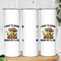 Cinco De Drinko Margarita Skinny Tumbler Funny Drinking Lizard Cinco De Mayo Fiesta
