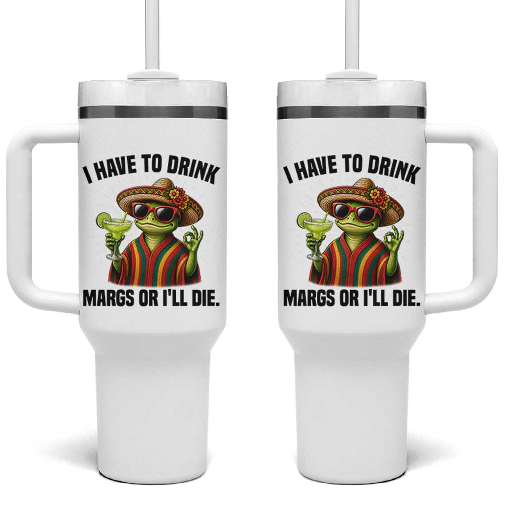 Cinco De Drinko Margarita Tumbler With Handle Funny Drinking Lizard Cinco De Mayo Fiesta