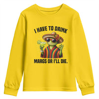 Cinco De Drinko Margarita Youth Sweatshirt Funny Drinking Lizard Cinco De Mayo Fiesta