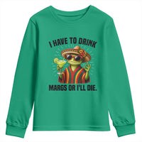 Cinco De Drinko Margarita Youth Sweatshirt Funny Drinking Lizard Cinco De Mayo Fiesta