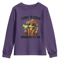 Cinco De Drinko Margarita Youth Sweatshirt Funny Drinking Lizard Cinco De Mayo Fiesta