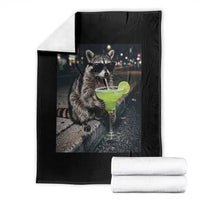 Margarita Cocktail Throw Blanket Funny Raccoon Mexican Food Meme