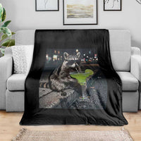 Margarita Cocktail Throw Blanket Funny Raccoon Mexican Food Meme