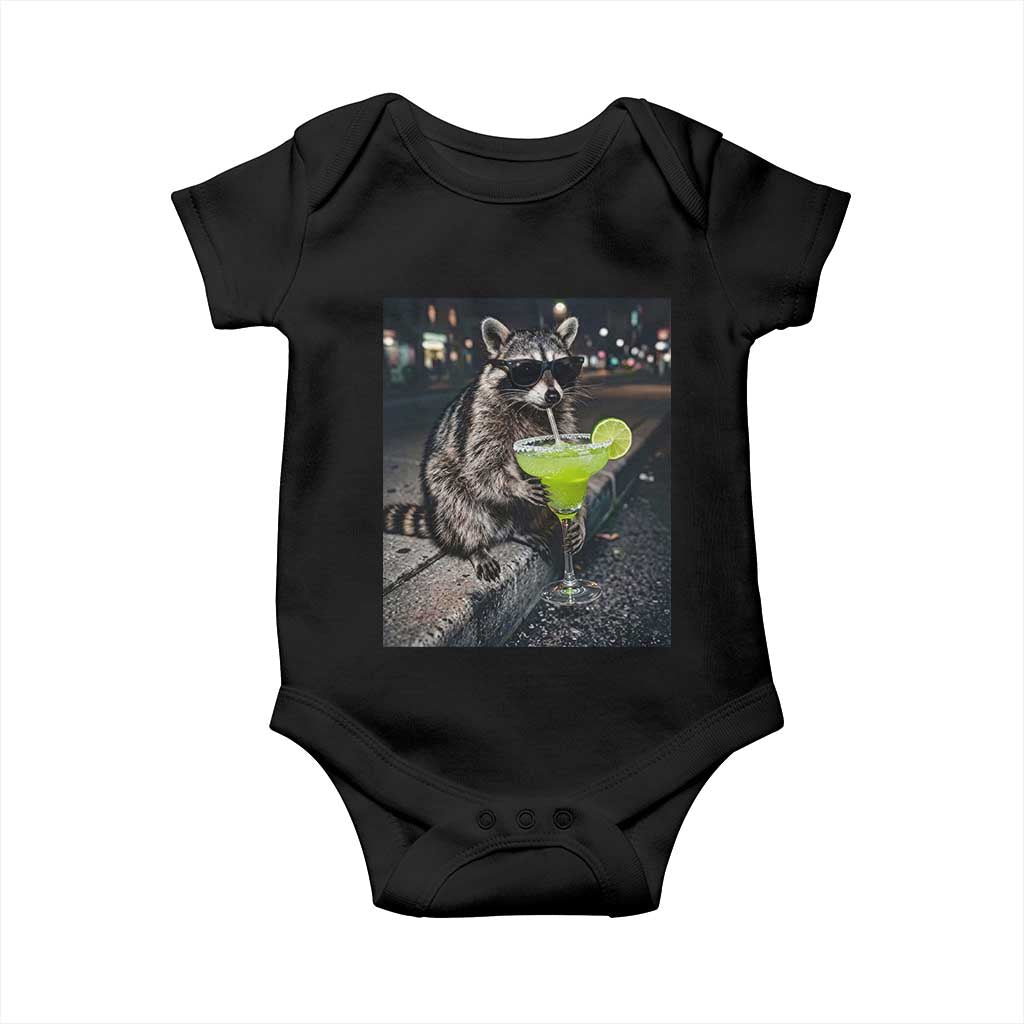 Margarita Cocktail Baby Onesie Funny Raccoon Mexican Food Meme