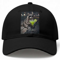 Margarita Cocktail Baseball Cap Funny Raccoon Mexican Food Meme