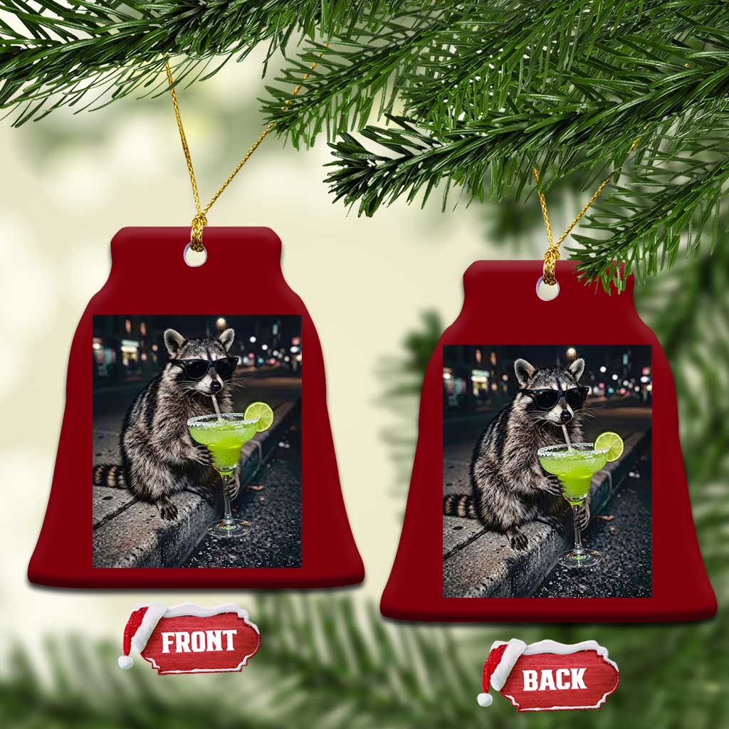 Margarita Cocktail Ceramic Ornament Funny Raccoon Mexican Food Meme