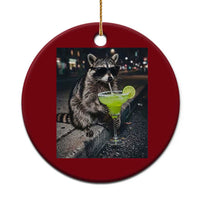 Margarita Cocktail Ceramic Ornament Funny Raccoon Mexican Food Meme