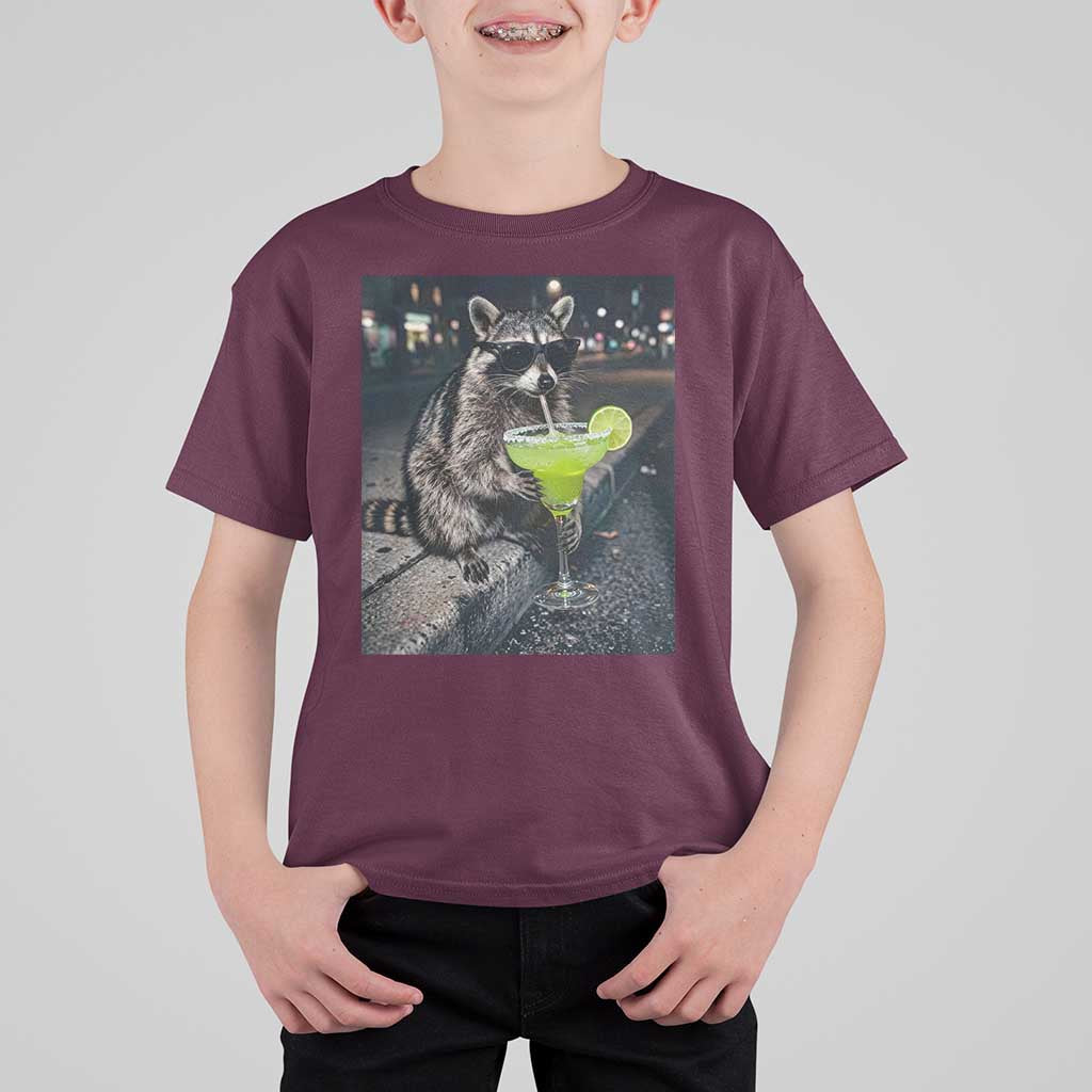 Margarita Cocktail T Shirt For Kid Funny Raccoon Mexican Food Meme
