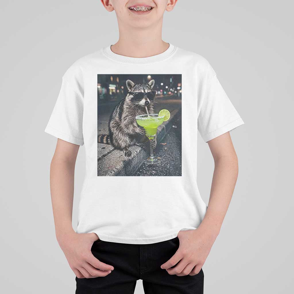 Margarita Cocktail T Shirt For Kid Funny Raccoon Mexican Food Meme