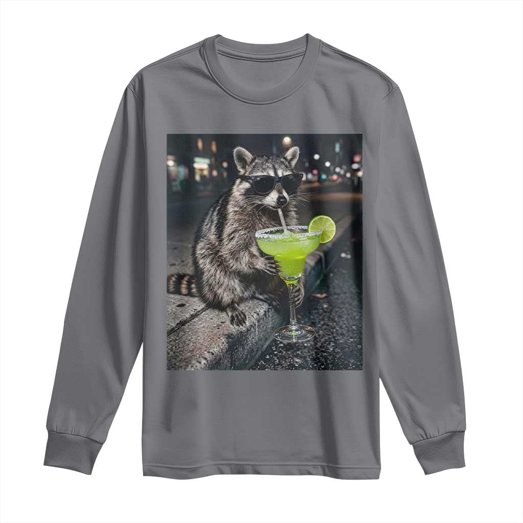Margarita Cocktail Long Sleeve Shirt Funny Raccoon Mexican Food Meme