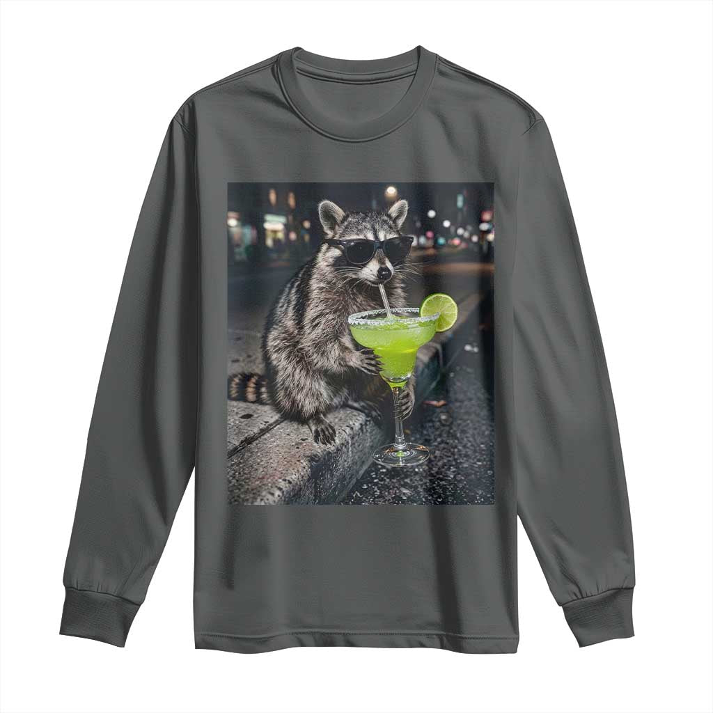 Margarita Cocktail Long Sleeve Shirt Funny Raccoon Mexican Food Meme
