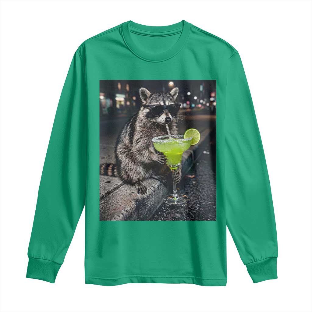Margarita Cocktail Long Sleeve Shirt Funny Raccoon Mexican Food Meme
