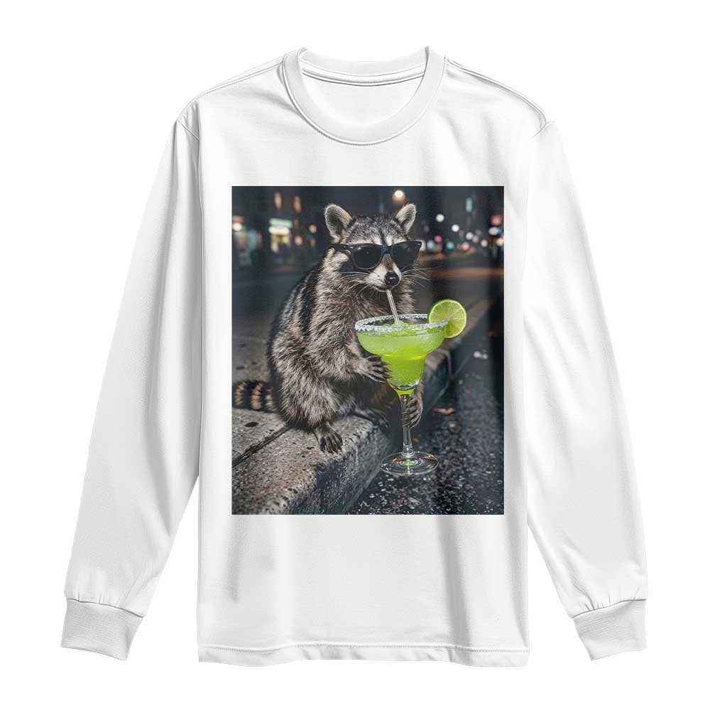 Margarita Cocktail Long Sleeve Shirt Funny Raccoon Mexican Food Meme
