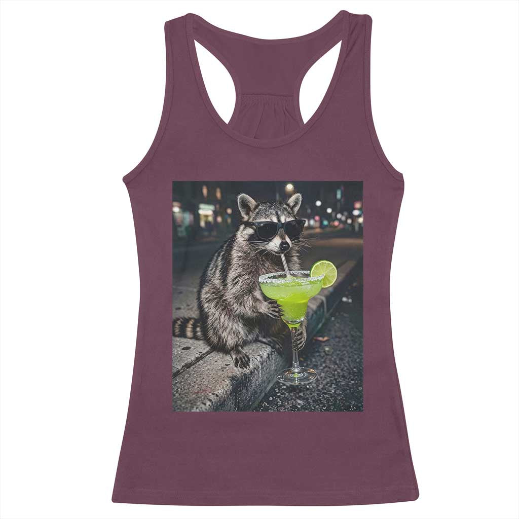 Margarita Cocktail Racerback Tank Top Funny Raccoon Mexican Food Meme