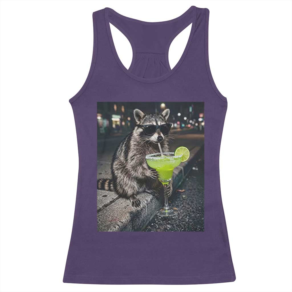 Margarita Cocktail Racerback Tank Top Funny Raccoon Mexican Food Meme