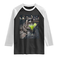 Margarita Cocktail Raglan Shirt Funny Raccoon Mexican Food Meme