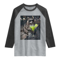 Margarita Cocktail Raglan Shirt Funny Raccoon Mexican Food Meme