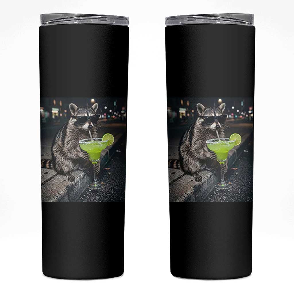 Margarita Cocktail Skinny Tumbler Funny Raccoon Mexican Food Meme