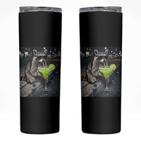 Margarita Cocktail Skinny Tumbler Funny Raccoon Mexican Food Meme