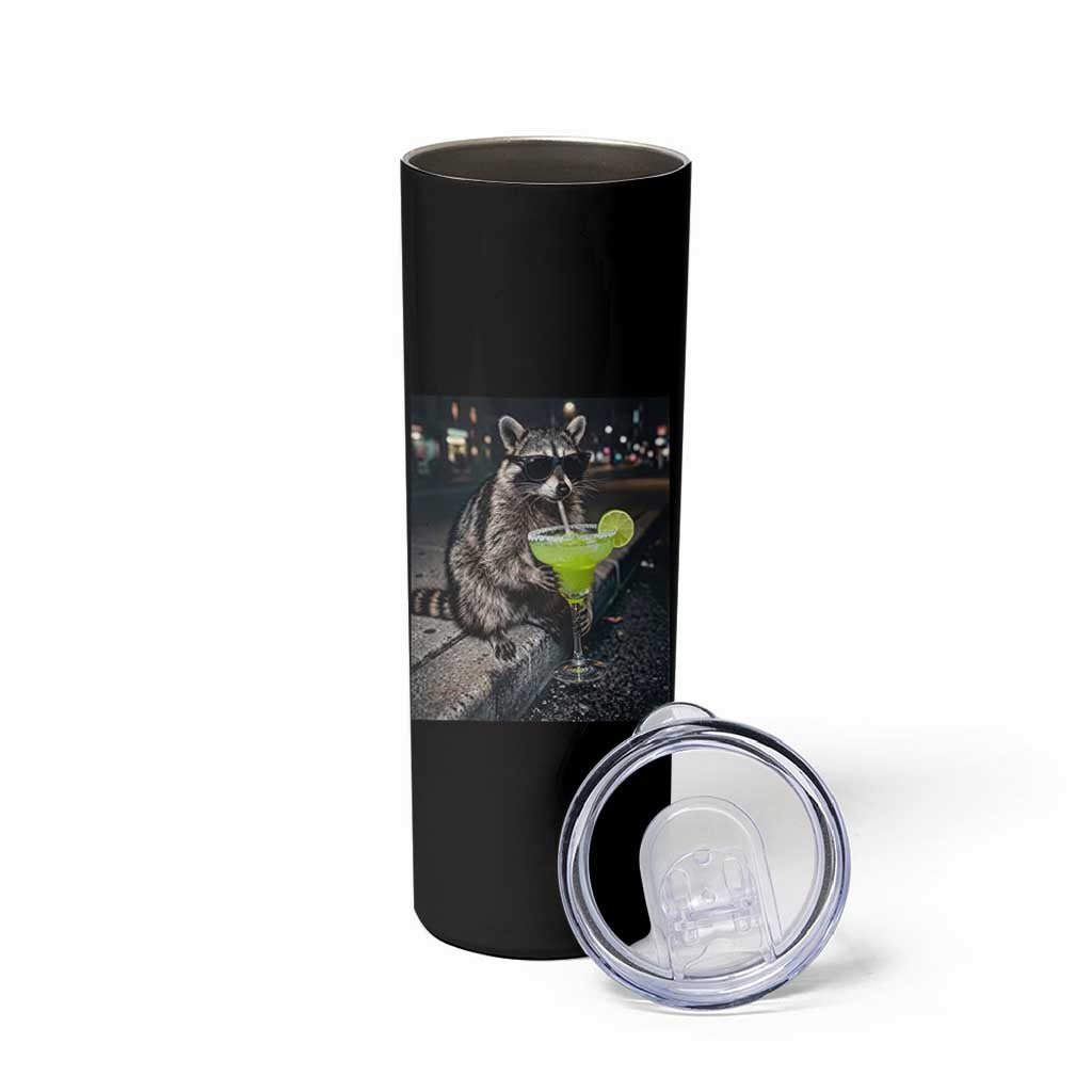Margarita Cocktail Skinny Tumbler Funny Raccoon Mexican Food Meme