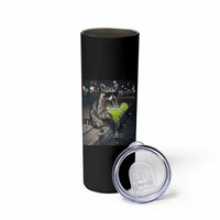 Margarita Cocktail Skinny Tumbler Funny Raccoon Mexican Food Meme