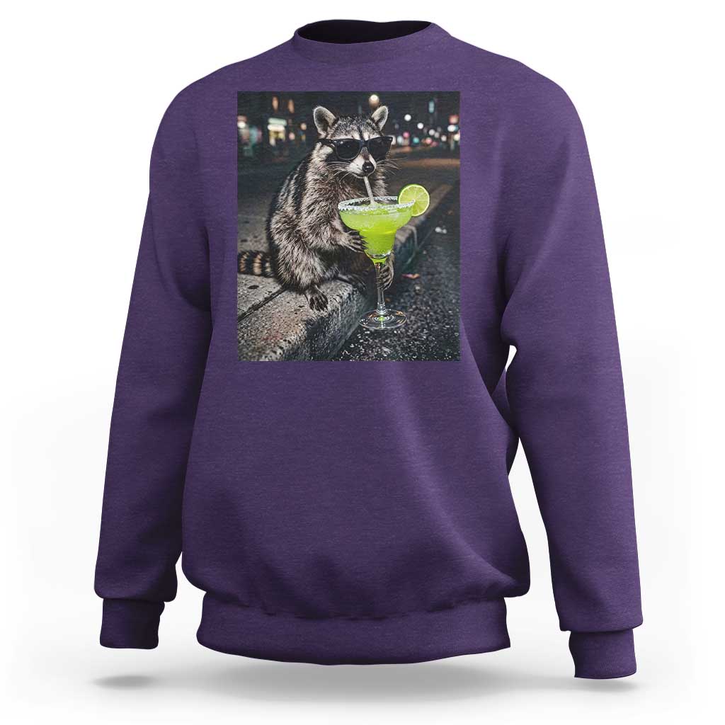 Margarita Cocktail Sweatshirt Funny Raccoon Mexican Food Meme