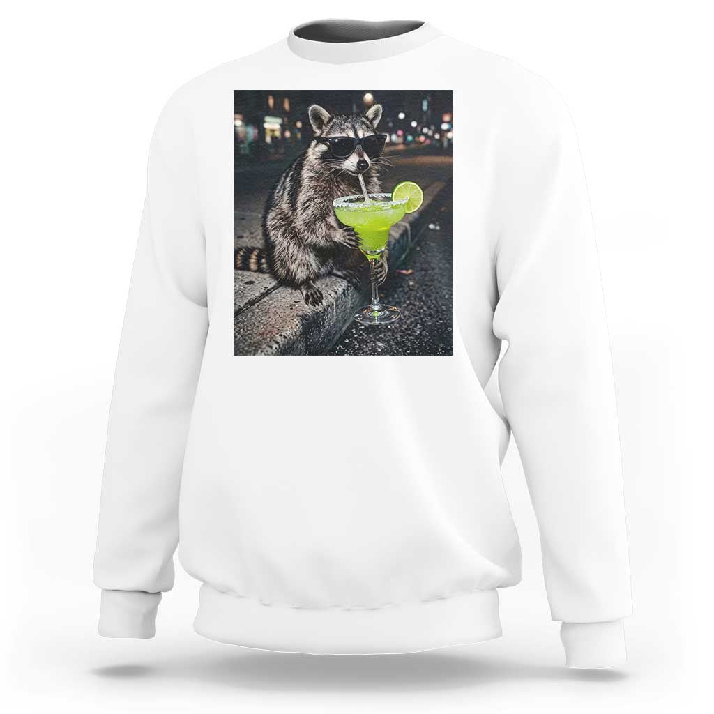 Margarita Cocktail Sweatshirt Funny Raccoon Mexican Food Meme