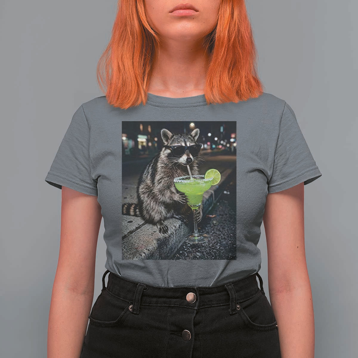 Margarita Cocktail T Shirt For Women Funny Raccoon Mexican Food Meme