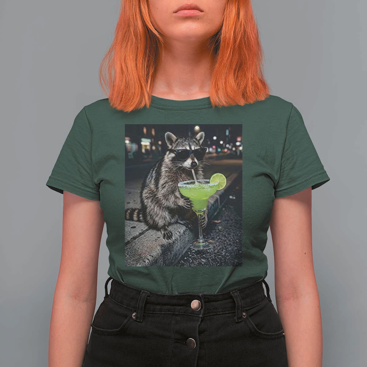 Margarita Cocktail T Shirt For Women Funny Raccoon Mexican Food Meme