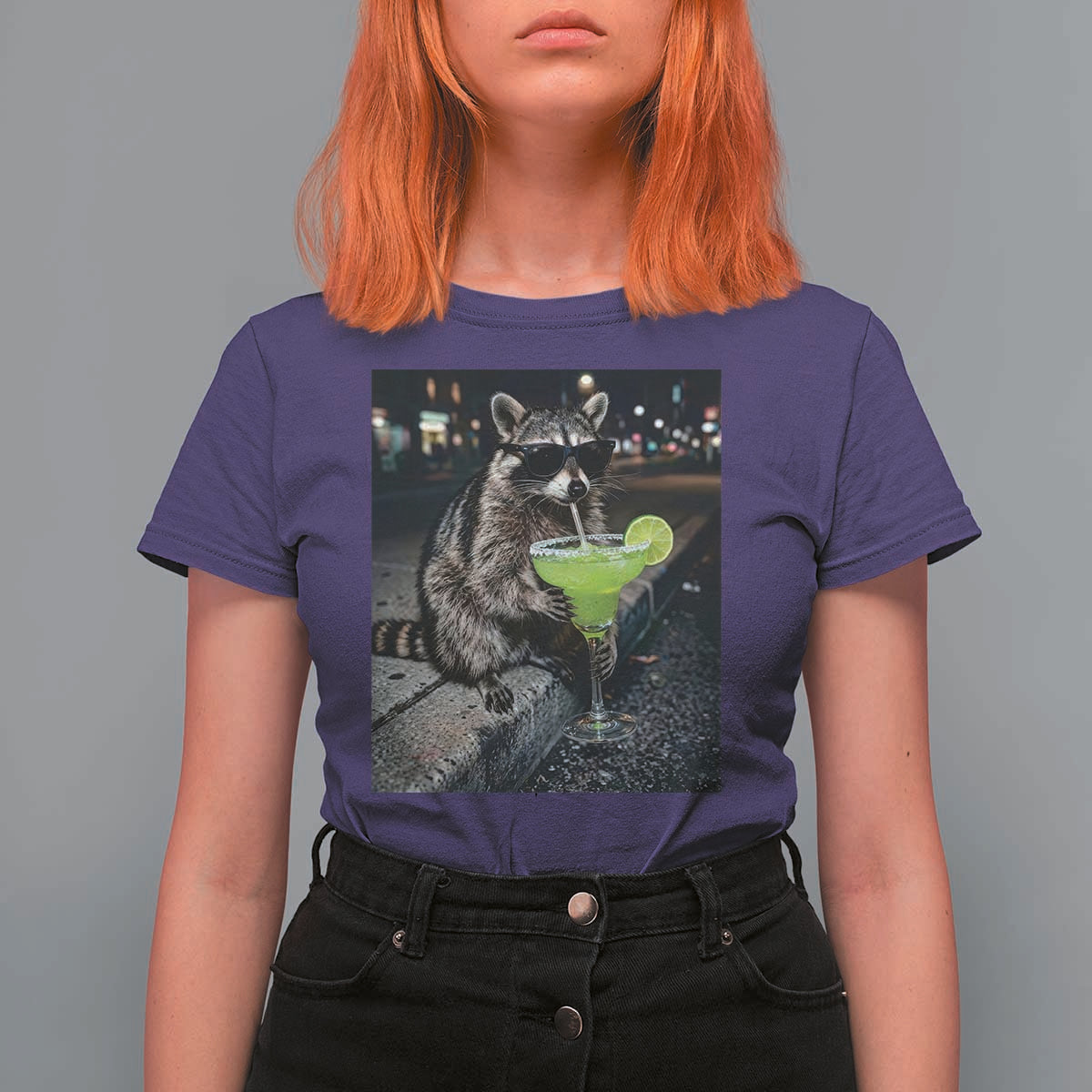 Margarita Cocktail T Shirt For Women Funny Raccoon Mexican Food Meme