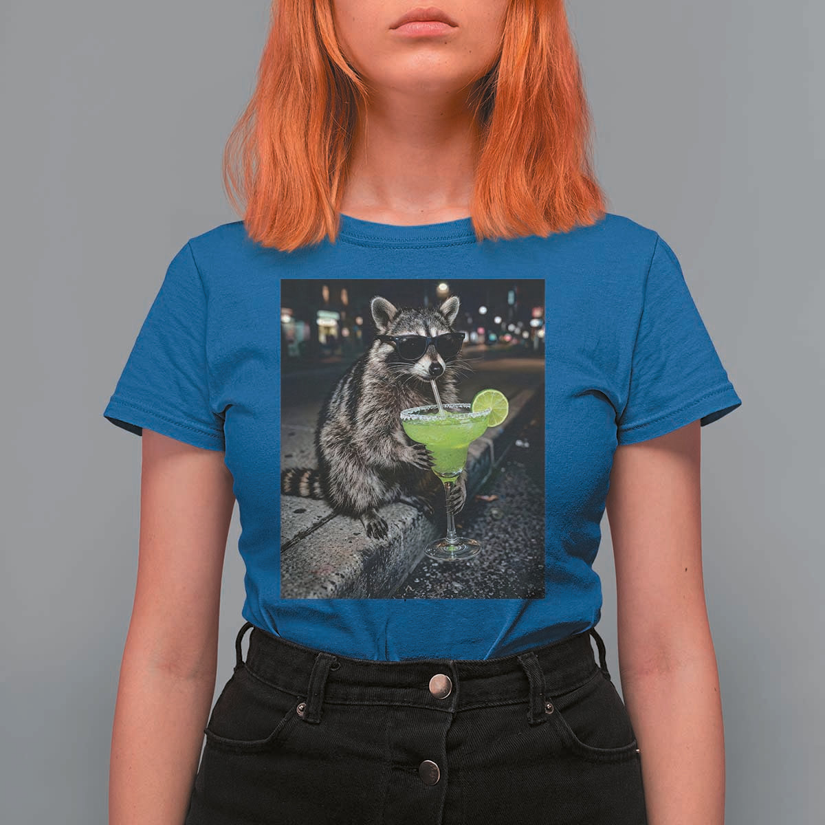 Margarita Cocktail T Shirt For Women Funny Raccoon Mexican Food Meme