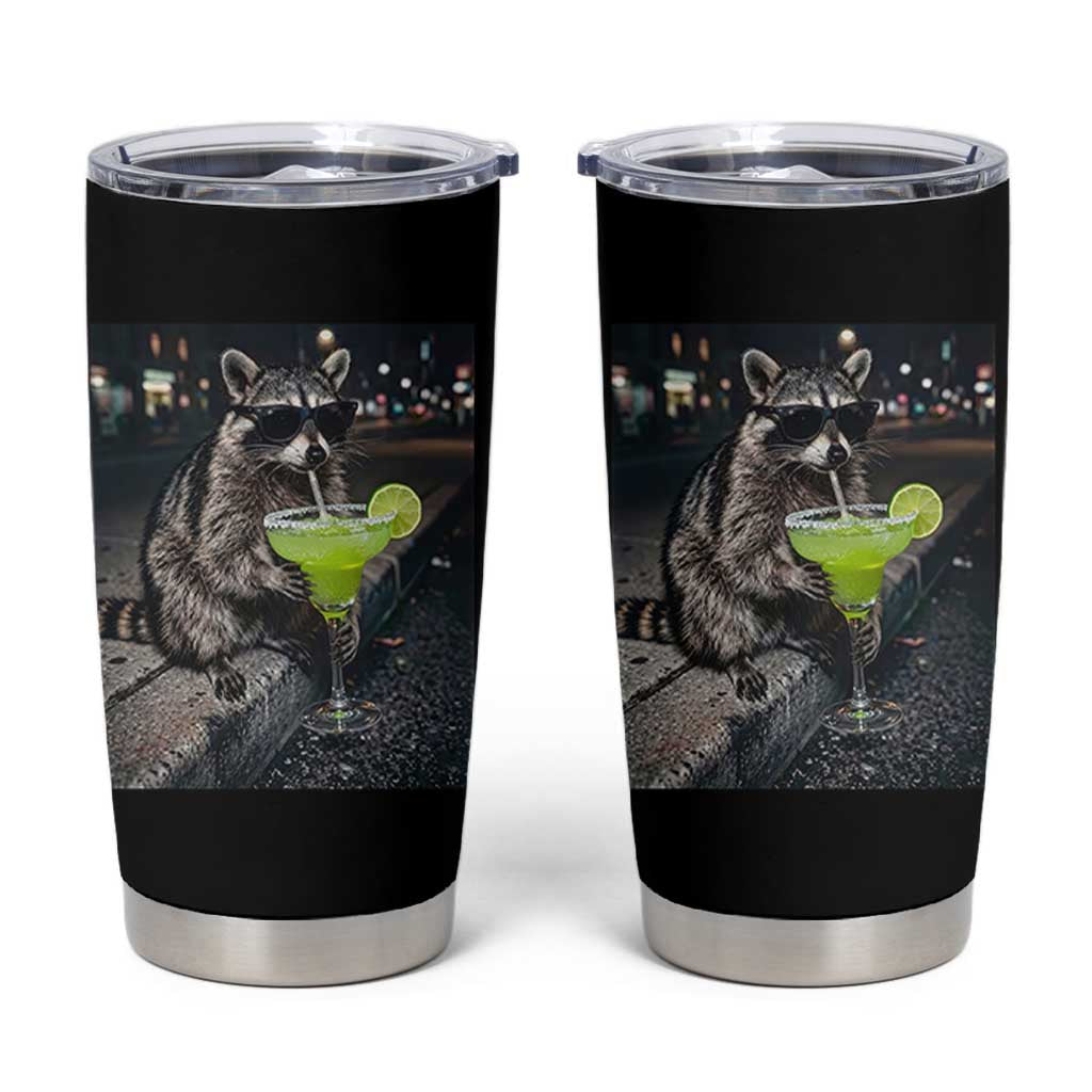 Margarita Cocktail Tumbler Cup Funny Raccoon Mexican Food Meme