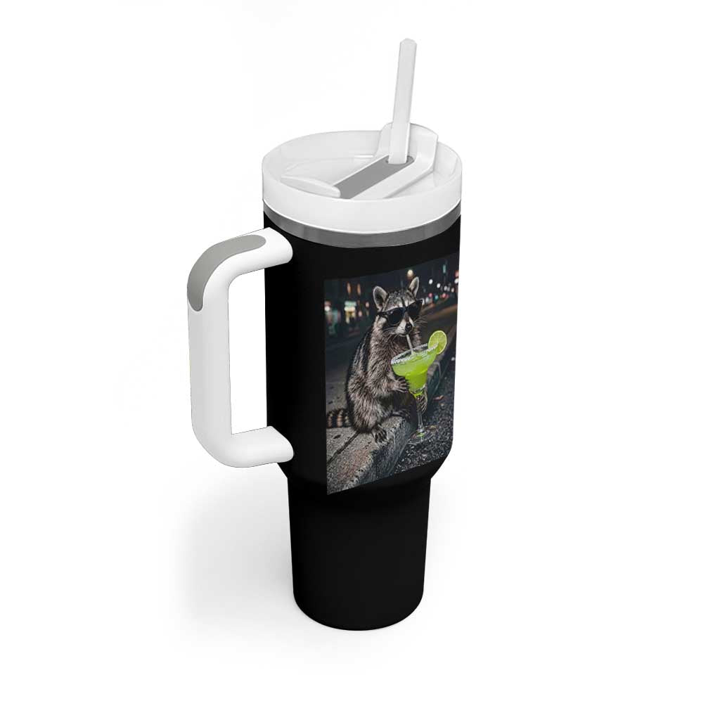 Margarita Cocktail Tumbler With Handle Funny Raccoon Mexican Food Meme