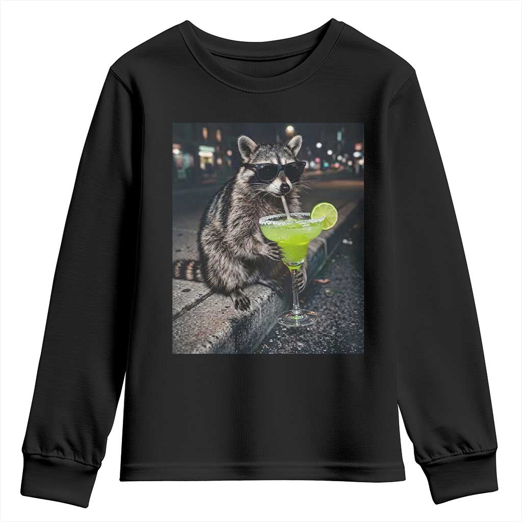 Margarita Cocktail Youth Sweatshirt Funny Raccoon Mexican Food Meme