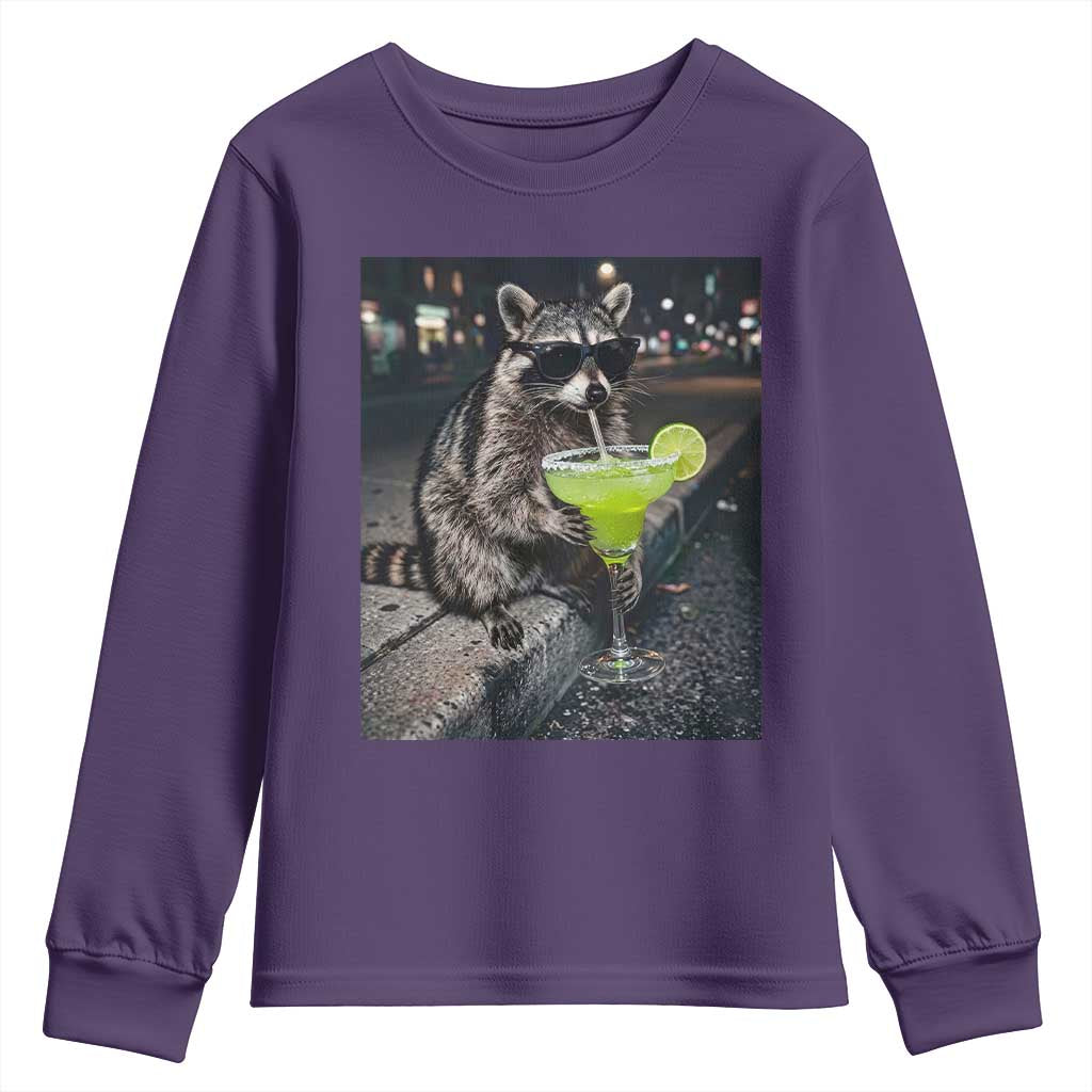 Margarita Cocktail Youth Sweatshirt Funny Raccoon Mexican Food Meme