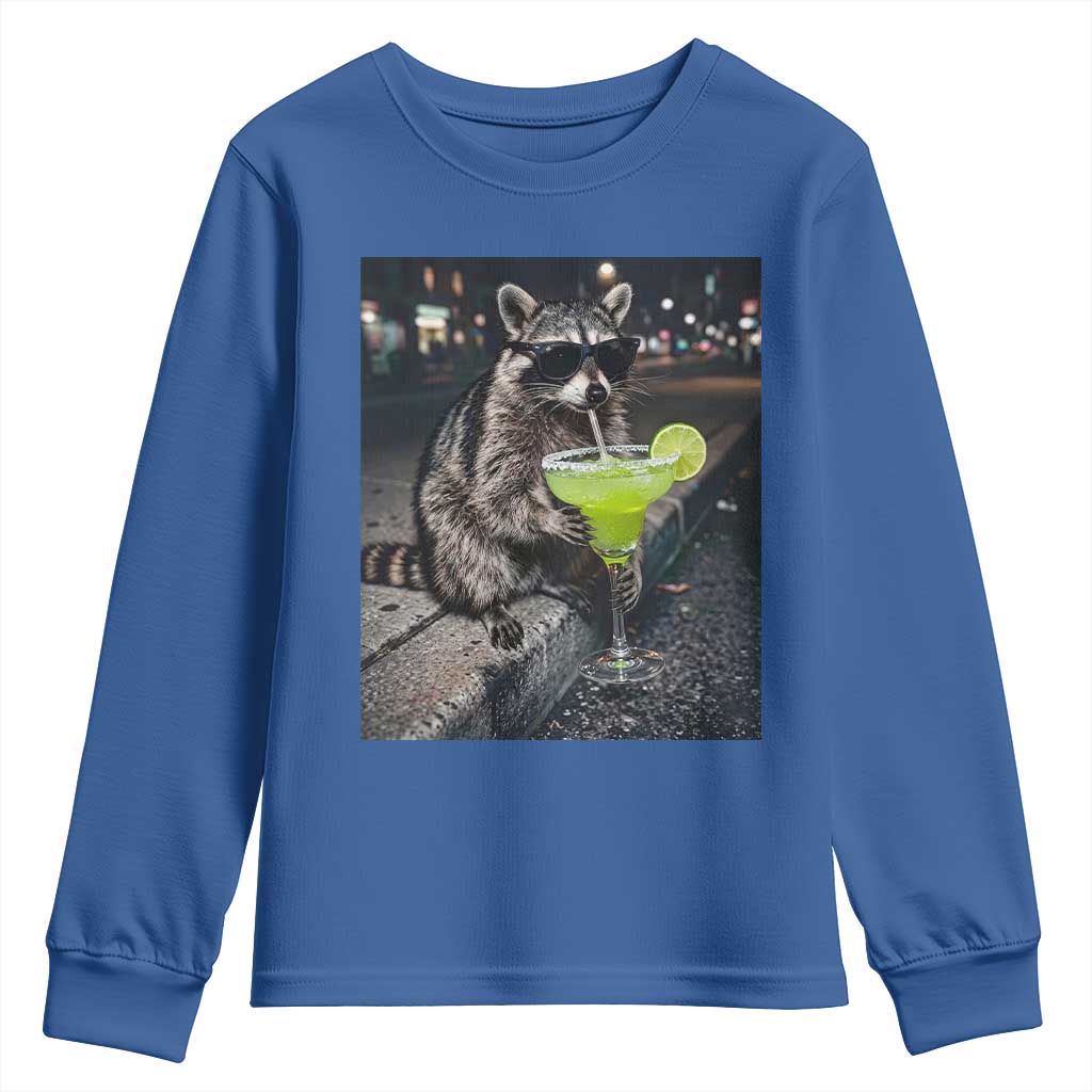 Margarita Cocktail Youth Sweatshirt Funny Raccoon Mexican Food Meme